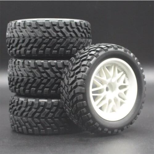 4 piezas de 75mm de goma de escalada de coche fuera de carretera llanta y neumáticos hexagonales para HSP HPI 1:10 componentes
