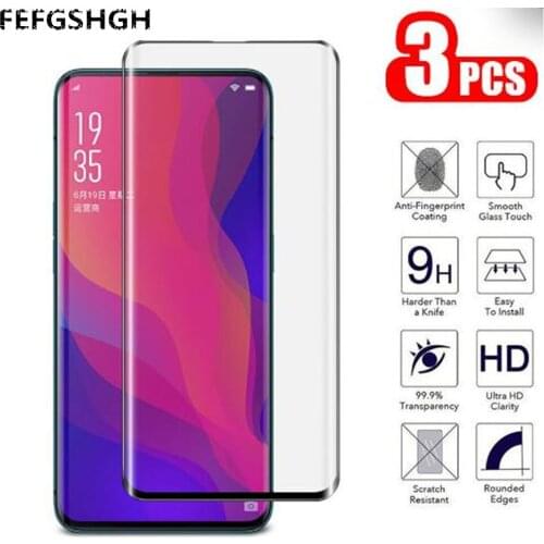 9H 3D Tempered Glass LCD For OPPO Find X Curved Full screen protectors Film guard cover For OPPO Find X 6.4" Protective film