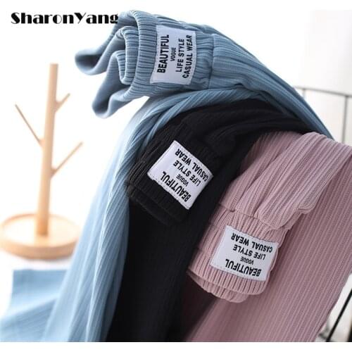 Wide Leg Pants Women 2021 New Summer Plus Size High Waist Casual Summer Slacks Pants Women Ice Silk Capri Pants Female Slacks