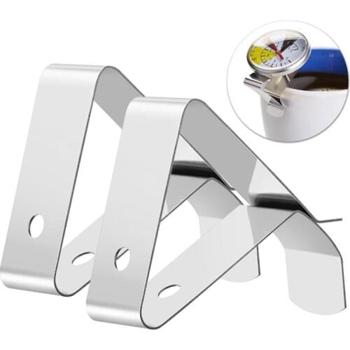BESTONZON 2pcs Meat Probe Clip Holder Stainless Steel Holder for Temperature Readings of Smoker/Grill/Ov