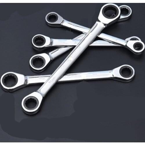 8-19mm Double Head Ratchet Combination Wrenches Tool for Nut Spanner Chrome Finish Llave Inglesa Double-ended Ratchet Wrench