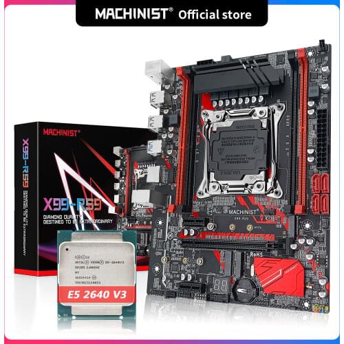 Machinist X99 Motherboard Combo Kit Set With Xeon E5 2640 V3 Processor Support LGA 2011-3 CPU DDR4 Memory x99 RS9