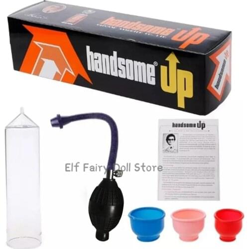 Handsome Up Vacuum Penis Enlargement Extensible Pump Tool Agrandador De Pene For Men Massage Sexoshop Pene Sex Toy Bomba Peniana