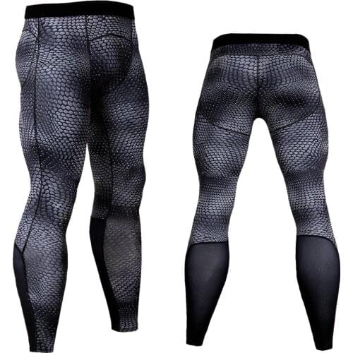 Bodybuilding Mens Compression Tight Pants Men Fitness Joggers Elastic Leggings Workout Male Quick Drying Long Pant Dropshipping