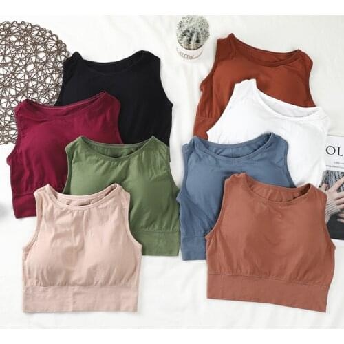 Linbaiway Women Padded No Steel Ring Bralette Tops Sports Bras Girls Beautiful Back Fitness Underwear Female Brassiere Vest