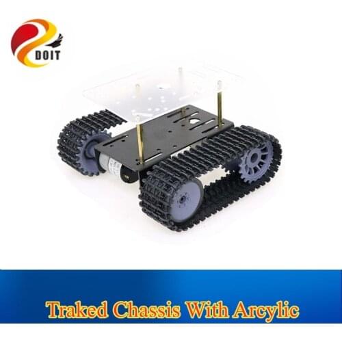 Mini TP101 Smart Tank Chassis Tracked Chassis Remote Control Platform with Dual DC Motor Acrylic Plate for Arduino DIY Project