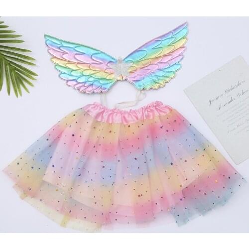 Fashion New Girl Butterfly Angel Wings Stage Show Party Christmas Makeup Costume Girl Princess Fairy Birthday Party Dress Up