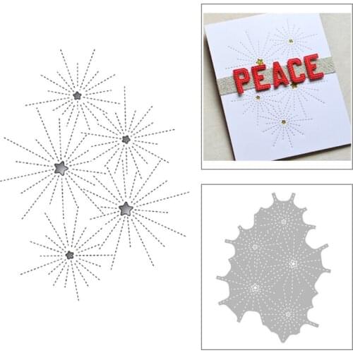 2020 New Little Twin Stars Fireworks Sewing Thread Embossing Metal Cutting Dies For Scrapbooking Greeting Card Making No Stamps