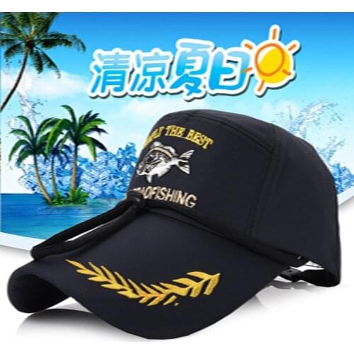 Casual Men Outdoor Fishing Caps Baseball Golf Hunting Cap with Cartoon Fish Pattern Hiking Camping Cycling Sports Fishing Hat