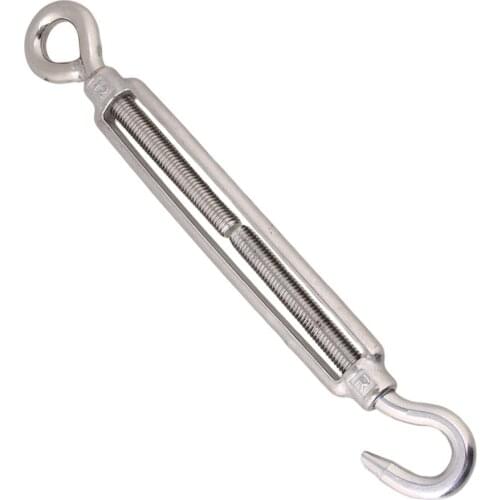 M12 Stainless Steel 304 Hook & Eye Turnbuckle Adjust Chain Rigging