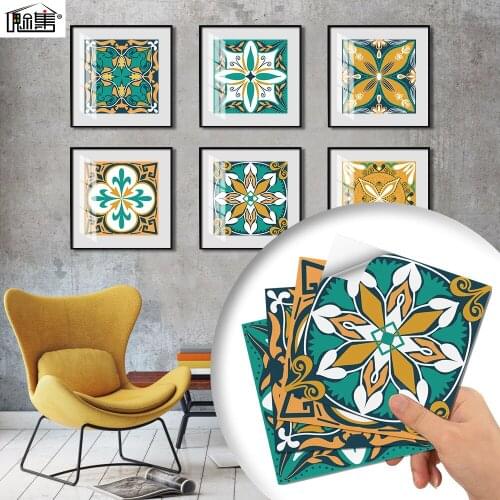 20 Kinds of Colorful Ethnic Style Home Landscaping Decoration Self-adhesive Tile Wallpaper Waterproof and Antifouling