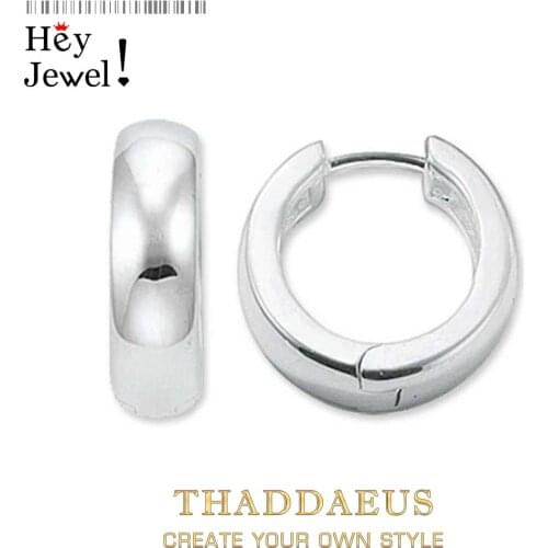 Hinged Hoop Earrings Creole Classic,2017 Gift In 925 Sterling Silver,Europe Style Glam Trendy Fashion Good Jewerly For Women