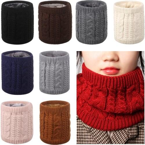 Hot Soft Unisex Brushed Knit Neck Warmer Circle Loop Snood Shawl Thicken Scarf Collar Cowl Go Out Wrap Winter Warm Accessories