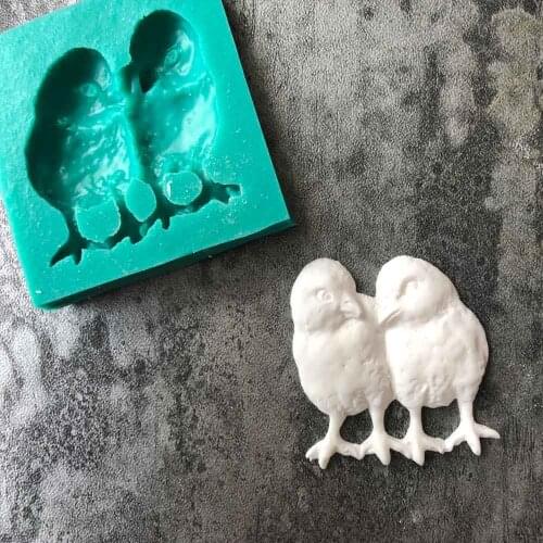 Aouke Little Love Bird Silicone Mould DIY Fondant Cake Mould Chocolate Fudge Mould