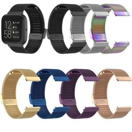 Replacement Strap For Fitbit Versa 2 Band Stainless Steel Metal Bracelet For Versa/Versa Lite Smart Watch Wristband