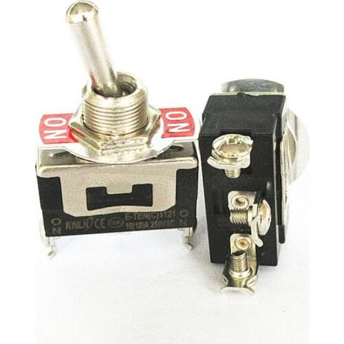 Heavy Duty 3Pin 2 Terminal 10A 16A AC 250V ON/OFF Rocker Toggle Switch E-TEN1121 G25 Drop Ship Aperture 12MM
