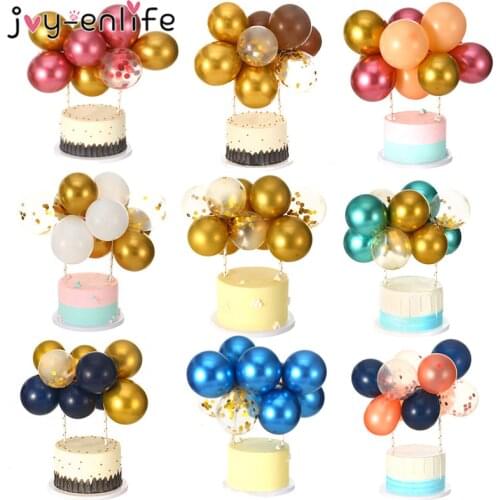 Wedding Metallic Balloon Cake Toppers Birthday Cakes Decoration Balloon Cupcake Toppers Baby Shower Cake Decorations Party Favor