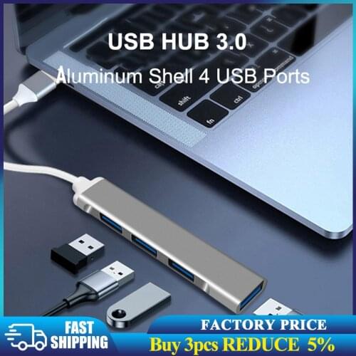 USB3.0 Extender Multi-Port USB 1 to 4 Cable Adapter Laptop Hub Docking Station 4-Port Hub with 5Gbps Data Transmission Speed