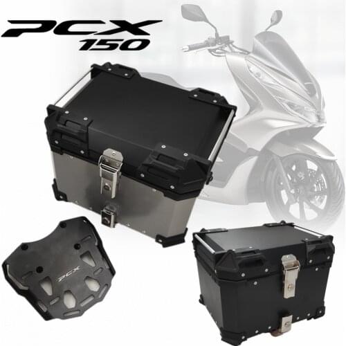 High Quality Motorcycle Aluminum Alloy Box for Honda PCX 125 150 PCX150 PCX125 Tail Box Rear Luggage Case Waterproof Storage