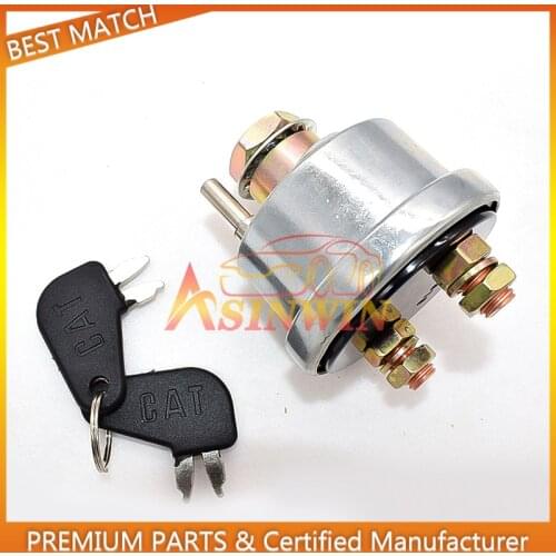 7H7290 7N0718 7N-0718 High Quality Master Disconnect Ignition S-witch W2 keys Fits For Caterpillar Cat Excavator Heavy Equipment