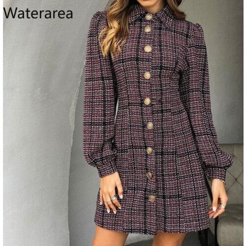 Модные платья в клетку Waterarea China At AliExpress