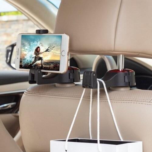 Car Back Seat Hook Car Mobile Phone Holder Phone Storage Rear Seat Phone Headrest Bracket Holder Stand