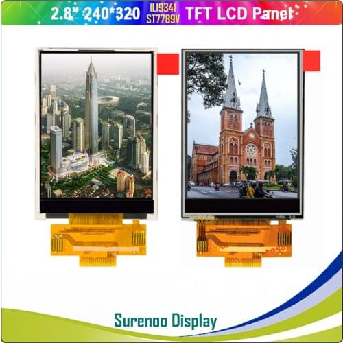 2.8" inch 240*320 18P/0.8 Solder Serial SPI TFT LCD Module Display Screen LCM Build-in ILI9341 ST7789V w/ Resistive Touch Panel