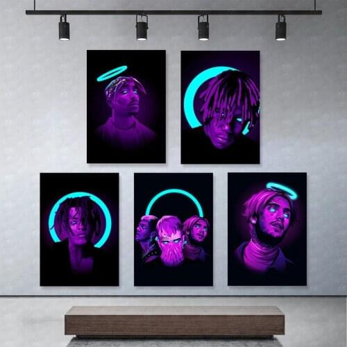 Famous Hip Hop Rap Music Singer Stars Canvas Painting Poster and Print Modern Wall Art Pictures In Living Room Home Decoration