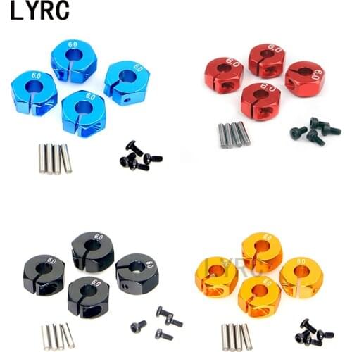 1 Set 12mm Aluminum Wheel Hex Hub Adapter Thickness 6.0mm / 7.0mm with Axle Pins Screw for HSP RC Rock Crawler Truck D90 SCX10