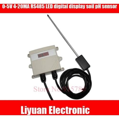 1pcs 0-5V LED digital display soil pH sensor / (PH) value sensor RS485 MODBUS RTU / 4-20MA soil sensor 12-30V