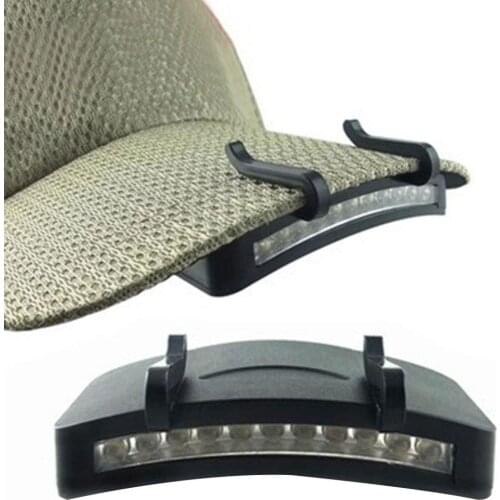11-LED Cap Hat Brim Clip Light Headlight Outdoor Camping Hiking Fishing Headlamp