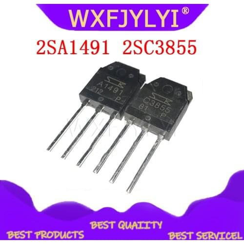 2PCS (1PCS=A1491 1PCS=C3855) 2SA1491 2SC3855 TO-3P integrated circuit