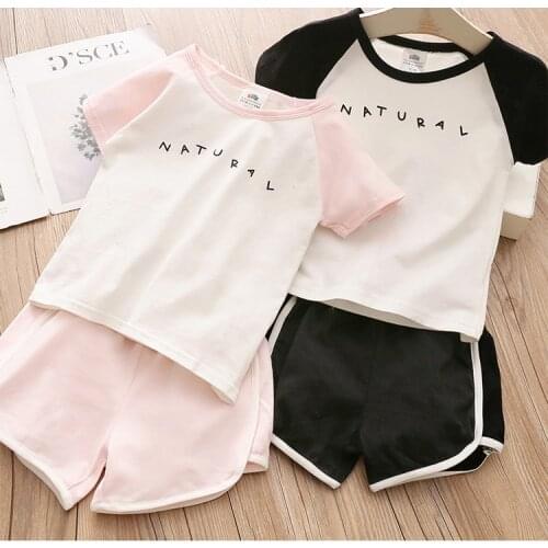2021 2pcs Summer Baby Boys Baby Girls Children Casual Thin Suit Tops + Short Boys Clothes Kids Clothes sets 2-8