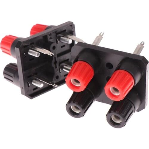 2pcs External Banana Jack 4Pin Speaker Amplifier Wire Clip Audio Socket WP4-10 4 Pole LED Spring Terminal Switch Accessories