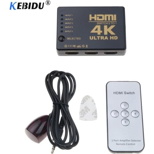 4K*2K HDMI-compatible Switcher HDTV 1080p 5-Port 3-Port input to 1 Switch Selector Splitter Hub with IR Remote 3D for PS3 Xbox