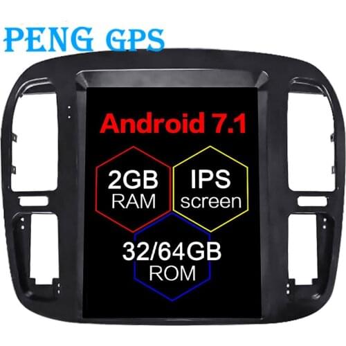 Android Tesla Car GPS Radio For TOYOTA LAND CRUISER LC100 1998-2002 Navigation Multimedia Stereo Auto Headunit No DVD Player Top