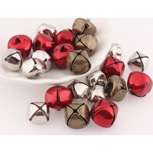Bronze Round Jingle Bells Blocks 13mm Dog Collar Bells Wands DIY Christmas Decoration Wedding Kettle Bells