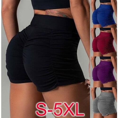 Quick-drying running shorts women beach shorts solid color summer sports shorts fitness sports yoga shorts women sportswear 2020