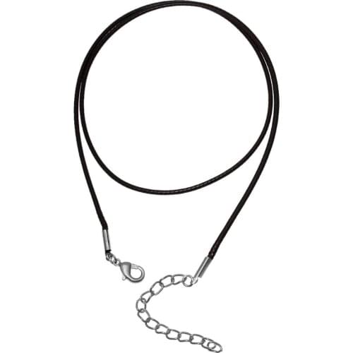 Doreenbeads Wax Rope Chain Necklace Dark Coffee 47cm(18 4/8") long Thickness:1.5mm Women Fashion Jewelry 1 Piece