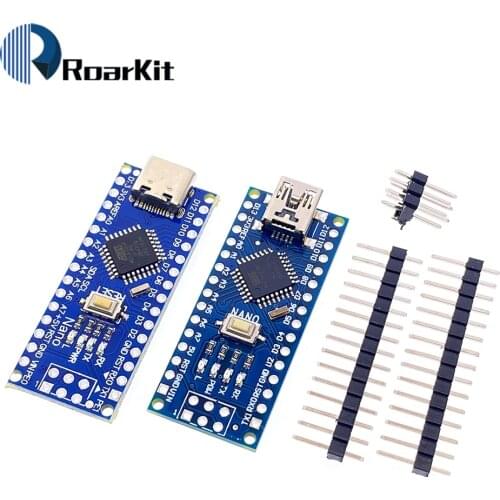 Nano V3.0 3.0 ATmega328 CH340G CH340 Mini USB TYPE-C UART Interface Board Micro Controller Module For Arduino 5V Microcontroller