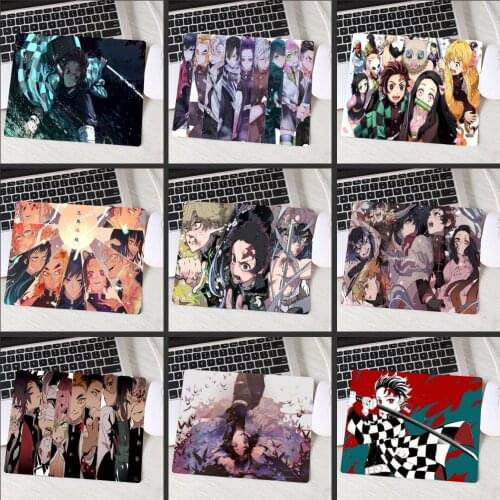 XGZ Kimetsu No Yaiba Anime Mousepad Gaming Mouse Pad NO Locked Edge Gamer Mat Computer Desk Padmouse Keyboard Play Mats 22X18CM