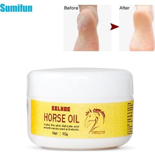 10g Horse Oil Foot Cream Cracked Heels Ointment Dry Repair Remove Thick Cracked Rough Dead Dry Skin Moisturizes and Rehydrates