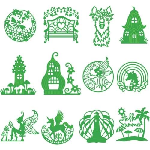 Flower Fairy Pumpkin House Metal Cutting Dies For Scrapbooking Craft Die Cut Card Making Embossing Stencil Album Decoration