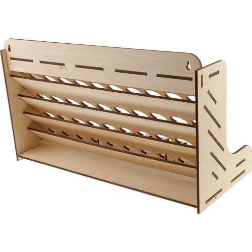 Multi Layers Wooden Paint Rack Stand with Multi Holes for Storing Paints, Brushes，Modeling Tools