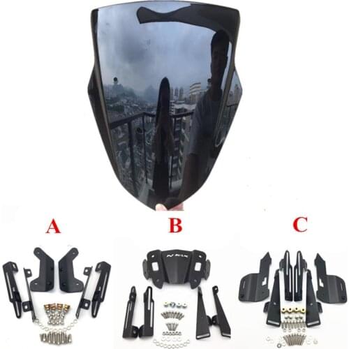 Modified Motorcycle adjustable nmax155 nmax original windscreen windshield deflector wind screens brackets for nmax155 2016-2019