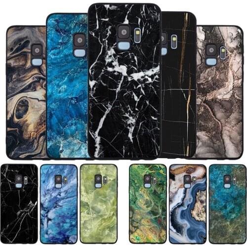 Fashion Marble Black TPU Silicone Soft Phone Case For Samsung Galaxy S20 S10 S9 S8 Plus Lite NOTE 10 9 8 S7 EDGE