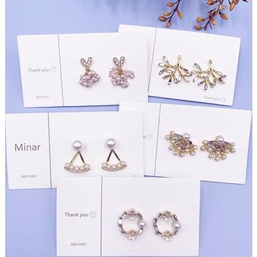 Multipl Korean Elegant Imitation Pearl Earrings for Women Ladies Gold Color Alloy Flower Round Geometric Drop Earrings Oorbellen