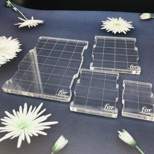 Multi-Size Stamp Block Acrylic Block Pad Accessories Clear Transpant Stamps Card Scrapbook Stamping Stickers Acrylic Sheet