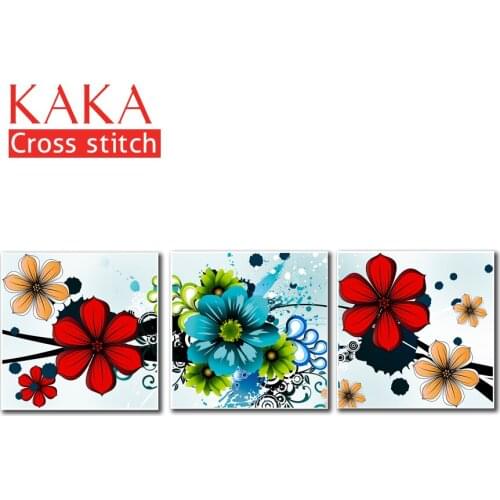 Cross stitch kits,Embroidery needlework sets with printed pattern,11CT-canvas for Home Decor Painting,Flowers Full NCKF049