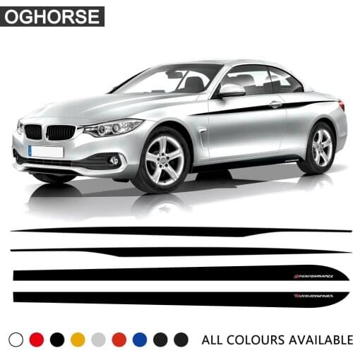 M Performance Car Door Side Stripe Waist line Body & Side Stripe Skirt Stickers Decal for BMW 4 Series F32 F33 420i 428i 435i